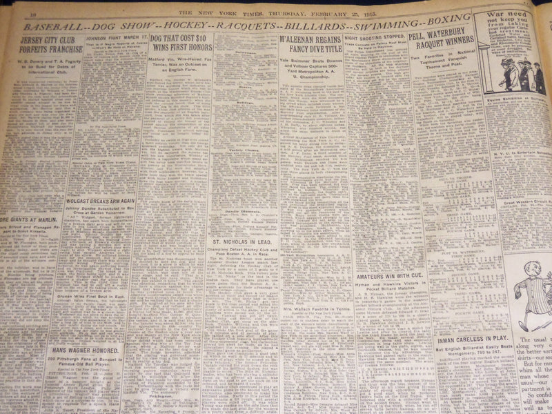 1915 FEBRUARY 25 NEW YORK TIMES - ALLIES CONSULT WILSON ON BLOCKADE END- NT 7774