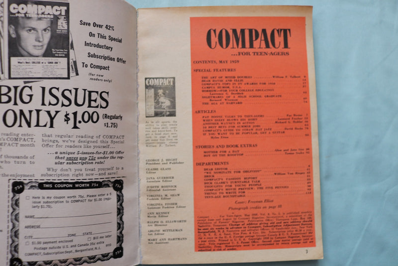 1957-1959 COMPACT DIGEST MAGAZINE - LOT OF 8 - O 3941