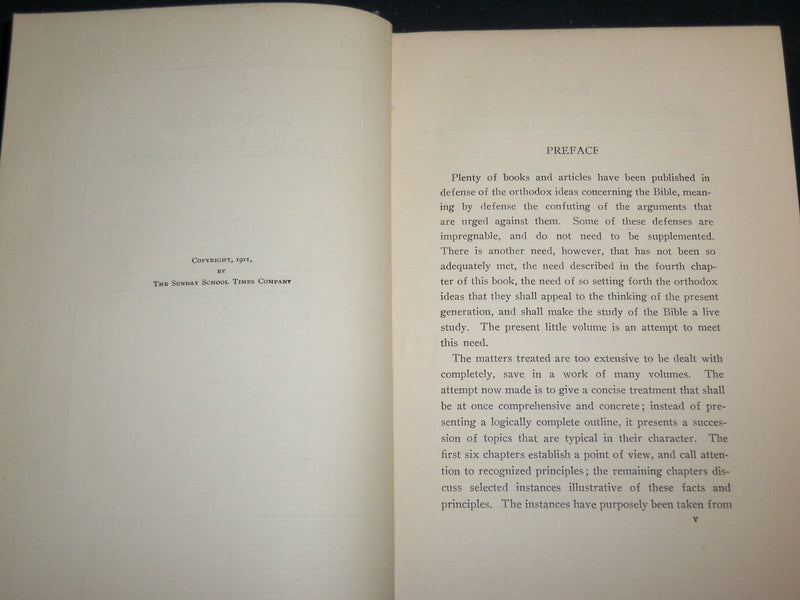 1911 REASONABLE BIBLICAL CRITICISM HARDCOVER BOOK BY WILLIS J. BEECHER - KD 6615