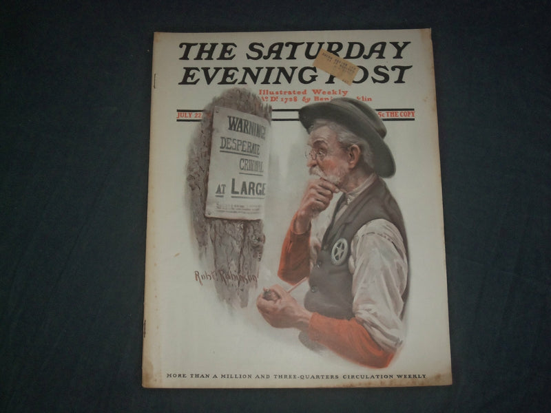 1911 JULY 22 THE SATURDAY EVENING POST MAGAZINE - ILLUSTRATED COVER - SP 2470I