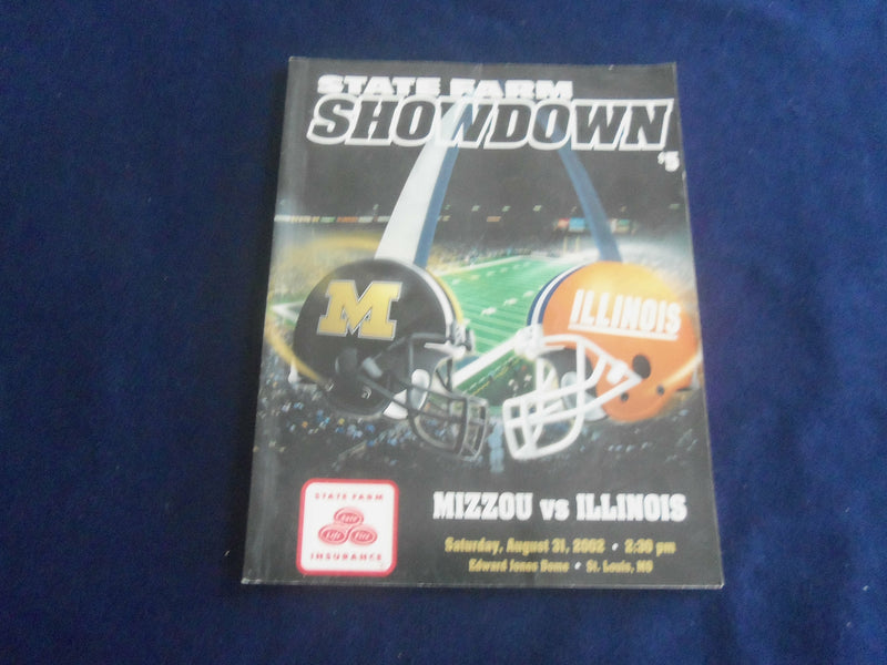 2002 AUG 31 FOOTBALL PROGRAM - UNIV OF MISSOURI VS UNIV OF ILLINOIS - ST 1116H