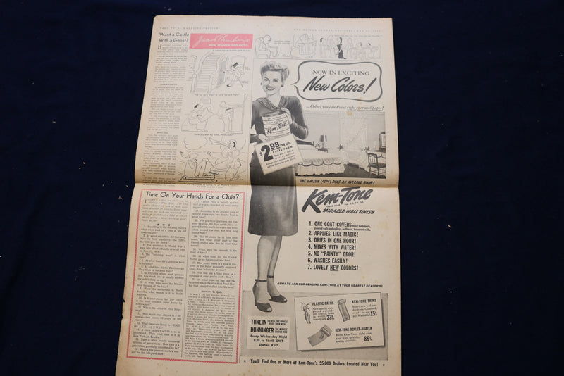 1944 MAY 14 DES MOINES SUNDAY REGISTER MAGAZINE - JANE POWELL COVER - E 23178