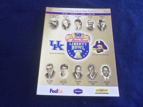 2009 JAN 2 LIBERTY BOWL PROGRAM - UNIV KENTUCKY VS EAST CAROLINA UNIV - ST 5824D