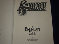 1977 CHARLES LINDBERGH ALONE BOOK BY BRENDAN GILL AUTHOR INSCRIBED - KD 2583