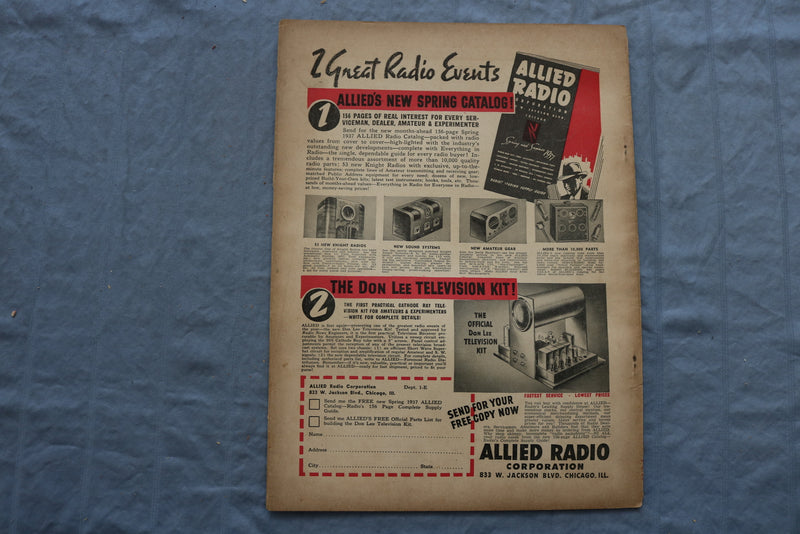 1937 MAY RADIO NEWS AND THE SHORT-WAVE MAGAZINE - ST 1006T