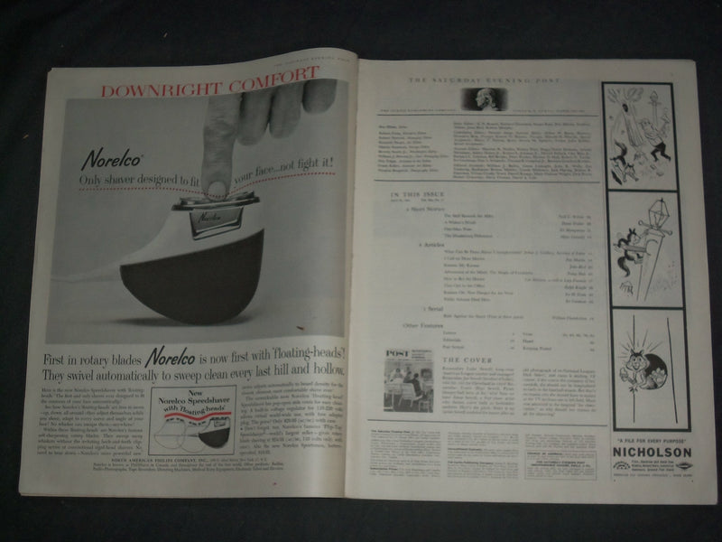 1961 APRIL 29 THE SATURDAY EVENING POST MAGAZINE - ILLUSTRATED COVER - SP 2481V