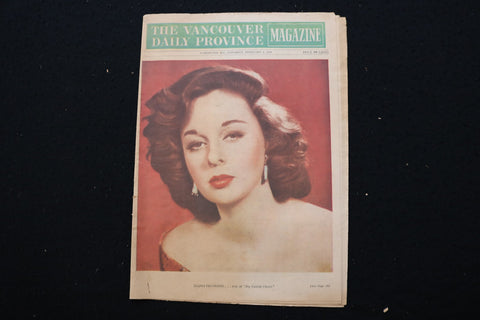 1950 FEB 4 VANCOUVER DAILY PROVINCE MAGAZINE - SUSAN HAYWARD COVER - E 25590