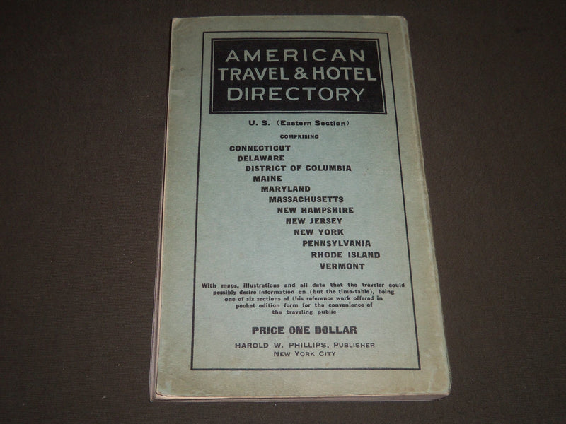 1919 AMERICAN TRAVEL & HOTEL DIRECTORY - U. S. EASTERN SECTION - KD 4288