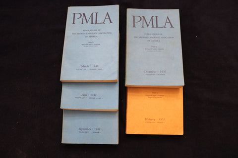 1949-1951 PUBLICATIONS OF THE MODERN LANGUAGE ASSOC. OF AMERICA-LOT OF 5-O 3414