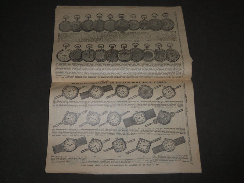 1922-1923 G. TRIBAUDEAU FABRIQUES DE BESANCON MONTRES FRENCH CATALOGUE - FR 599