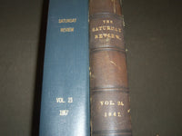 1867 SATURDAY REVIEW 2 BOUND VOLUMES - COMPLETE YR- PUBLISHED IN LONDON - R 1085