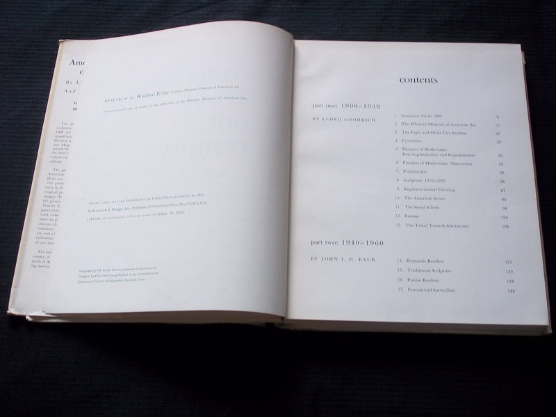 1961 AMERICAN ART OF OUR CENTURY HARDCOVER BOOK BY LLOYD GOODRICH - R 733N