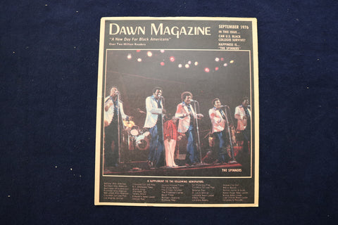 1976 SEPTEMBER DAWN MAGAZINE - THE SPINNERS COVER - NP 8856