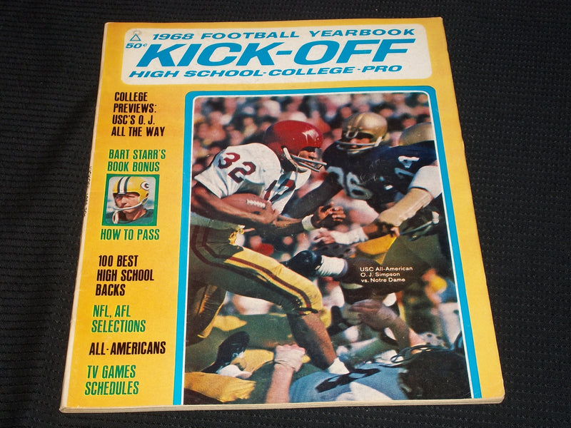 1968 KICK-OFF FOOTBALL YEARBOOK MAGAZINE - O.J. SIMPSON USC COVER - E 6325