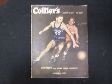 1947 JAN 11 COLLIER'S MAGAZINE - GREAT ILLUSTRATIONS, ARTICLES & ADS - ST 3652