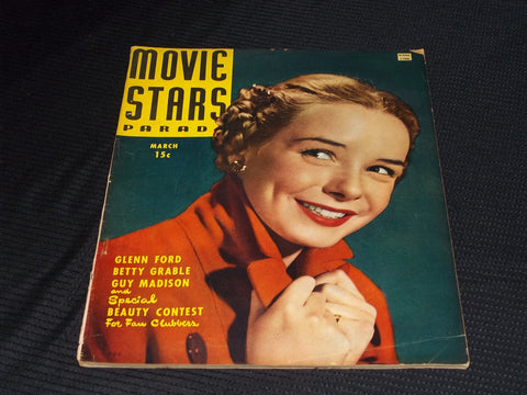 1947 MARCH MOVIE STARS PARADE MAGAZINE - DIANA LYNN COVER - E 13961