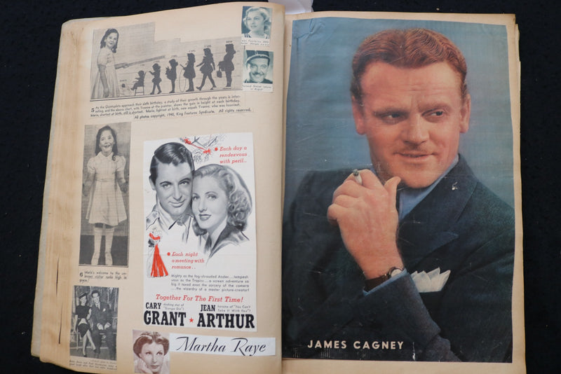 1930'S MOVIE STARS SCRAPBOOK - CHARLIE CHAPLIN - JAMES CAGNEY - E 24905