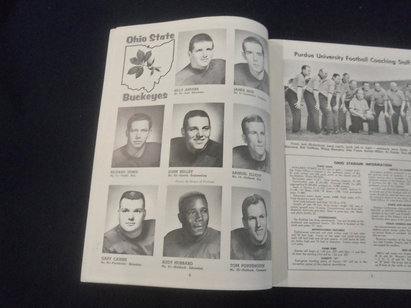 1967 OCTOBER 14 FOOTBALL PROGRAM - OHIO STATE UNIV VS PURDUE UNIV - SP 9337B