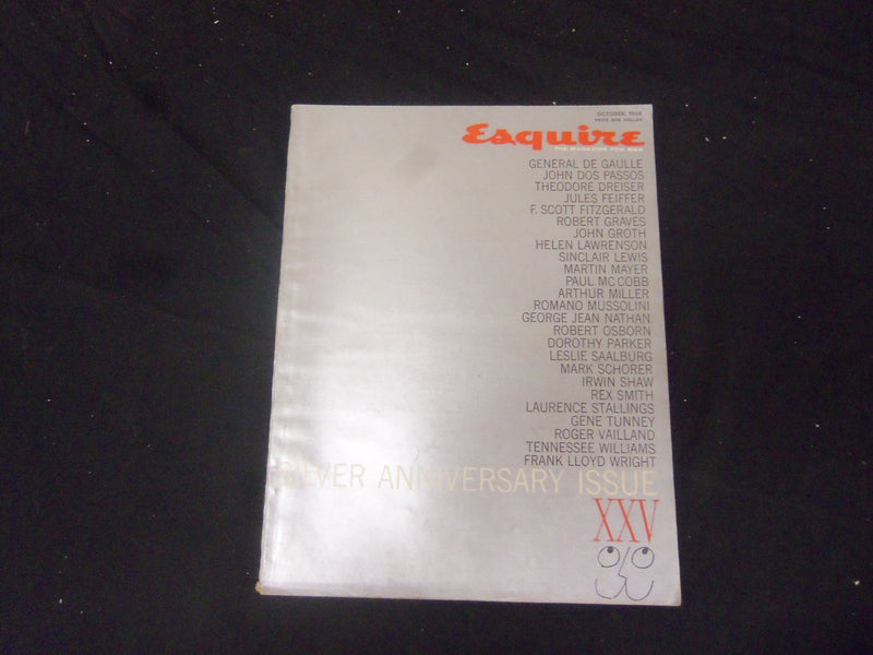 1958 OCTOBER ESQUIRE MAGAZINE - SILVER ANNIVERSARY ISSSUE - ST 2659