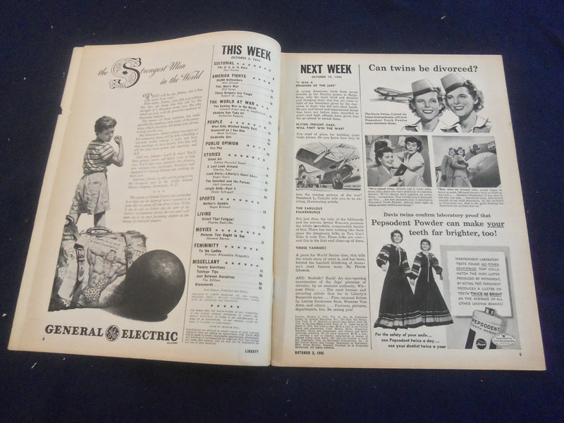 1942 OCTOBER 3 LIBERTY MAGAZINE - WHAT BILLY MITCHELL REALLY SAID - B 4197U
