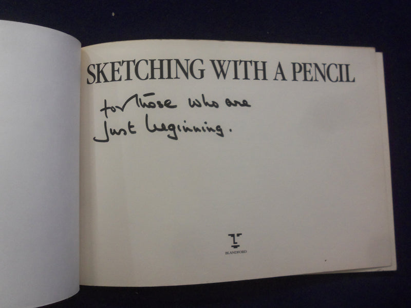 1995 SKETCHING WITH A PENCIL SOFTCOVER BOOK - JOHN HAMILTON INSCRIBED - J 8410
