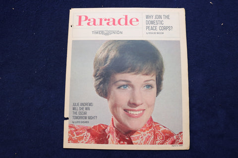 1965 APRIL 4 PARADE MAGAZINE - JULIE ANDREWS COVER - E 22424