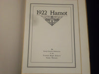1922 HAMOT TOMAH HIGH SCHOOL YEARBOOK - WISCONSIN - NICE PHOTOS - YB 523