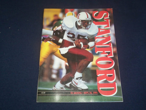 1994 SEP 24 STANFORD UNIVERSITY VS UNIV. OF ARIZONA FOOTBALL PROGRAM - ST 4974J
