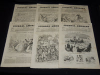 1857-1858 JOURNAL AMUSANT ILLUSTRE FRENCH MAGAZINE LOT OF 36 - FASHION - O 3197M
