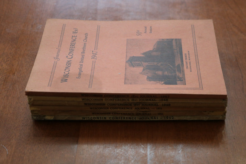 1947-1951 WISCONSIN CONFERENCE EVANGELICAL CHURCH JOURNAL - LOT OF 6 - O 3924