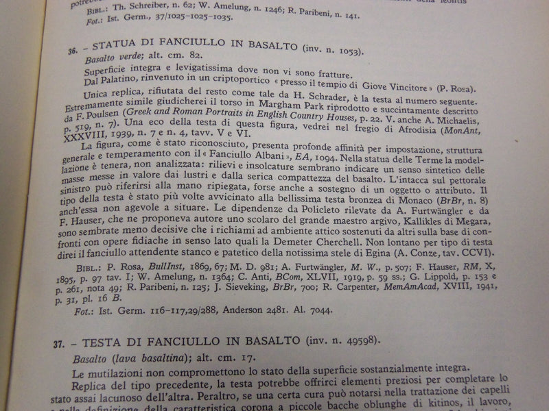 1953 MUSEO NAZIONALE ROMANO BY ENRICO PARIBENI ITALIAN BOOK - PHOTOS - KD 2061
