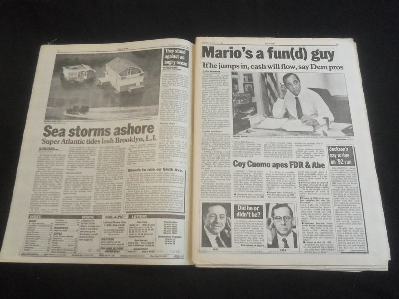 1991 OCTOBER 31 NEW YORK DAILY NEWS NEWSPAPER - DR. EMILIO CARRILLO - NP 5883