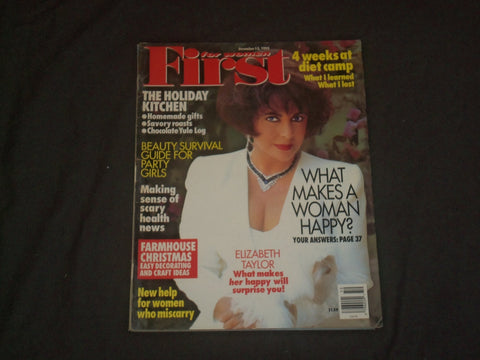 1993 DECEMBER 13 FIRST FOR WOMEN MAGAZINE - ELIZABETH TAYLOR COVER - B 942