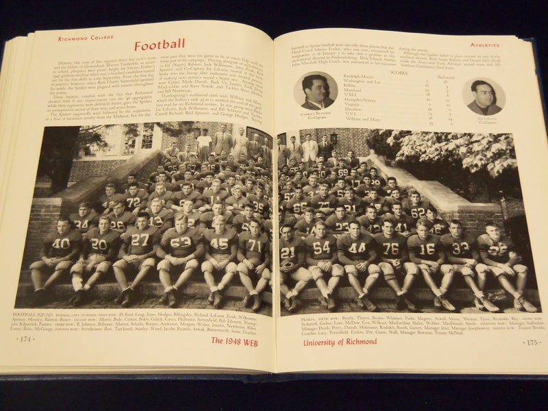 1948 THE WEB UNIVERSITY OF RICHMOND YEARBOOK - VIRGINIA - GREAT PHOTOS - YB 744