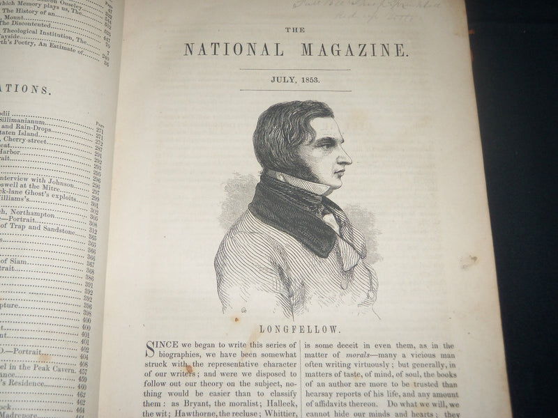 1853-1858 THE NATIONAL MAGAZINE BOUND VOLUME LOT OF 5 - NICE ILLUS. - KD 2011