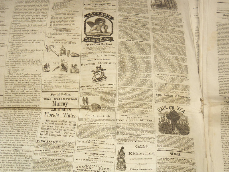 1871 PORTLAND TRANSCRIPT NEWSPAPER LOT OF 14 ISSUES - MAINE - NP 3297Q