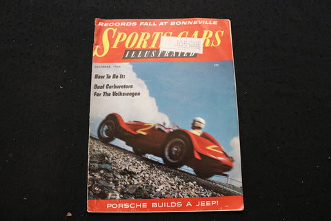 1956 DEC SPORTS CARS ILLUSTRATED MAGAZINE - PORSCHE BUILDS JEEP COVER - B 3455V
