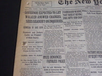 1931 MARCH 23 NEW YORK TIMES - GOVERNOR EXPECTED TO LET WALKER ANSWER - NT 6672