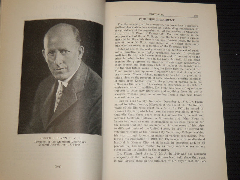 1935 AMERICAN VETERINARY MEDICAL ASSOC. JOURNAL 12 ISSUES COMPLETE YR - WR 632J
