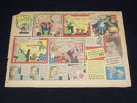1938 MAY 15 JACK DEMPSEY GILLETTE RAZOR COLOR COMICS AD - NP 1847J