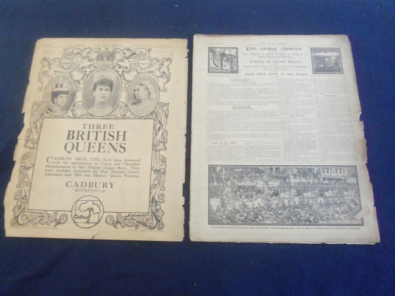 1911 JUNE 23 THE DAILY MIRROR MAGAZINE - CORONATION NUMBER - B 2801R