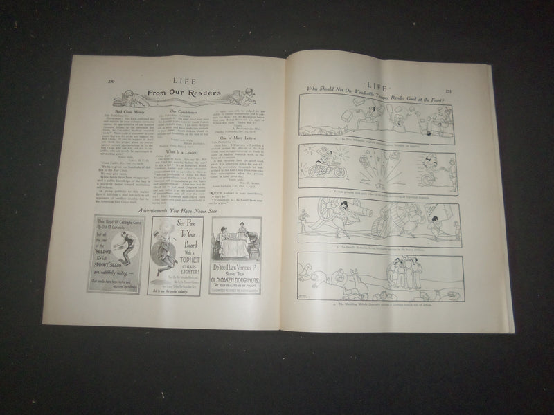 1918 FEBRUARY 7 LIFE MAGAZINE - BEST TITLE TO THIS PICTURE WORTH $800 - L 766R