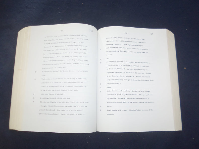 1974 RECORDED PRESIDENTIAL CONVERSATIONS SOFTCOVER BOOK -RICHARD NIXON - KD 8189