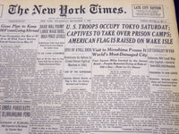 1945 SEPT 5 NEW YORK TIMES - U. S. TROOPS OCCUPY TOKYO SATURDAY - NT 238