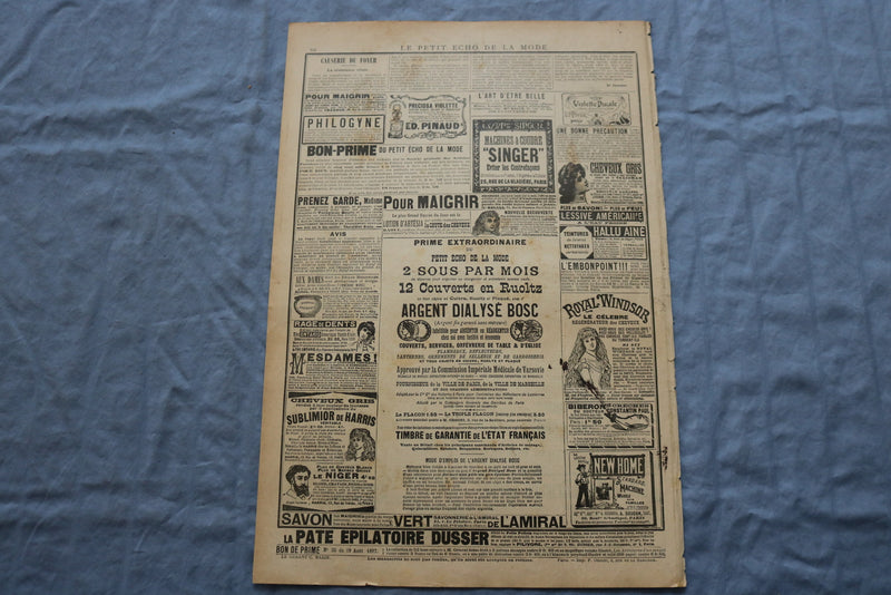 1897 AUGUST 29 LE PETIT ECHO DE LA MODE MAGAZINE - ROBE MALEY - FRENCH - NP 8664