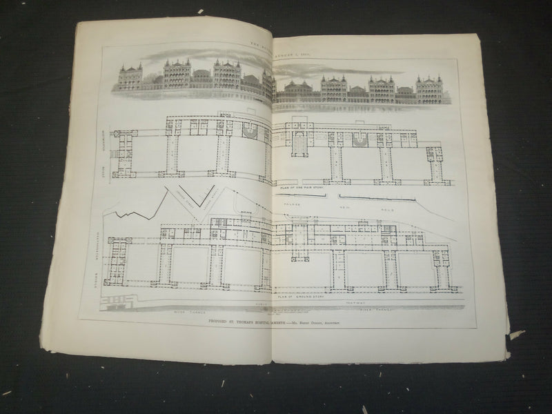 1865 AUGUST 5 THE BUILDER ARCHITECT MAGAZINE - ILLUSTRATIONS - ST 415Z