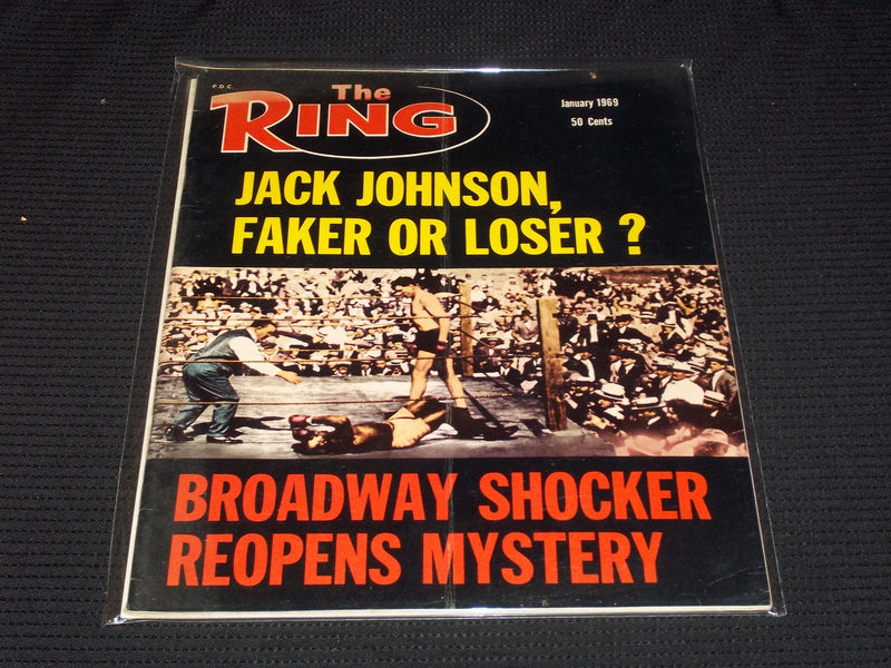 1969 JANUARY THE RING MAGAZINE - JACK JOHNSON FRONT COVER - E 4604