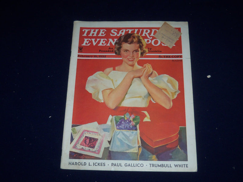 1935 FEBRUARY 16 THE SATURDAY EVENING POST MAGAZINE - ILLUSTRATED COVER- SP 5485