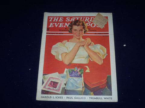 1935 FEBRUARY 16 THE SATURDAY EVENING POST MAGAZINE - ILLUSTRATED COVER- SP 5485
