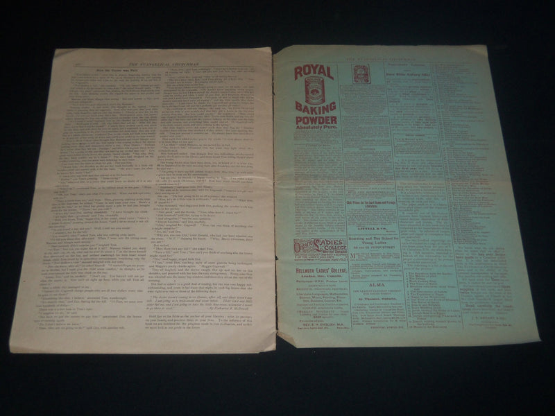1888 DECEMBER 20 THE EVANGELICAL CHURCHMAN MAGAZINE - TORONTO - J 4201